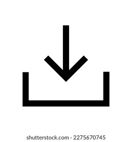 Descargar vector de icono descargar ilustración plana de signo..eps
