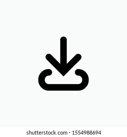 Download Icon - Vector, Sign and Symbol for Design, Presentation, Website or Apps Elements.