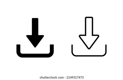 Download icon vector. Download sign and symbol