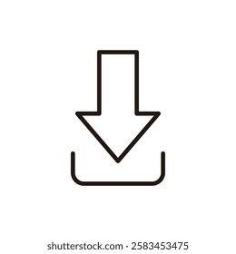 Download icon vector. Download sign and symbol