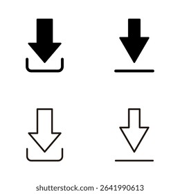 Download icon vector. Download sign and symbol