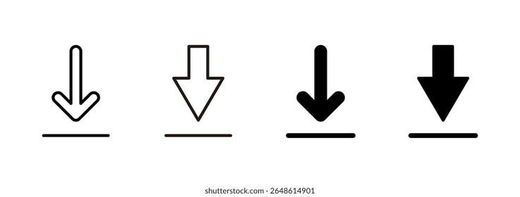 Download icon vector. Download sign and symbol