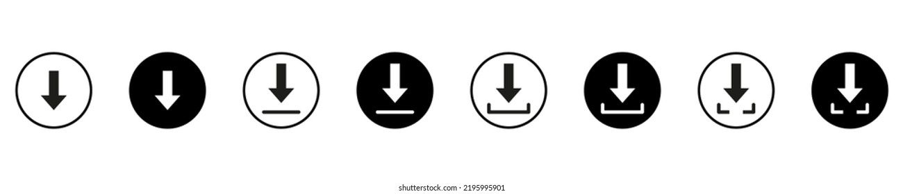 Download icon vector. Simple download icon on a white background. Vector illustration eps10