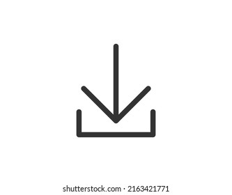 Download Icon Vector. Simple Download Sign