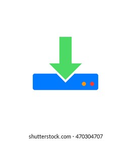 Download icon vector, solid logo illustration, colorful pictogram isolated on white