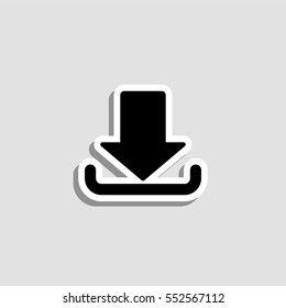 Download  icon - vector  sticker