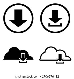 
download icon, vector download symbol