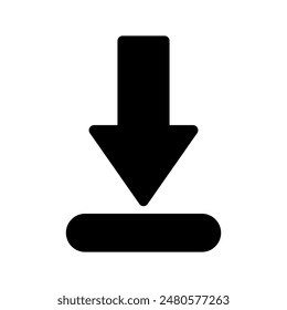 Icono de Descarga Ilustración de diseño de símbolo de Vector