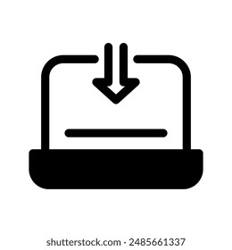 Icono de Descarga Ilustración de diseño de símbolo de Vector