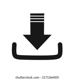 vector de icono de descarga con diseño de moda