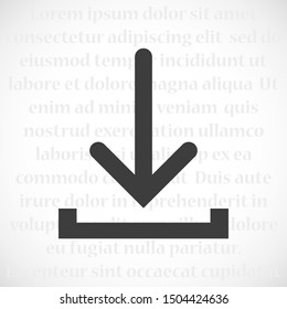 Download icon, icon vector, in trendy flat style 