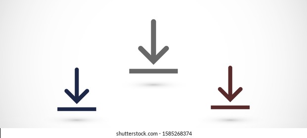 Download icon, Download icon vector, in trendy flat style isolated on white background. Download icon image illustration.Download vector icon, install symbol