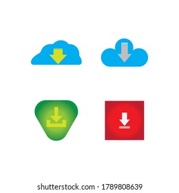 Download-Symbol, Download-Icon-Vektorgrafik, im trendigen, flachen Stil einzeln auf weißem Hintergrund. Symbol-Bild herunterladen, Symbol-Illustration herunterladen
