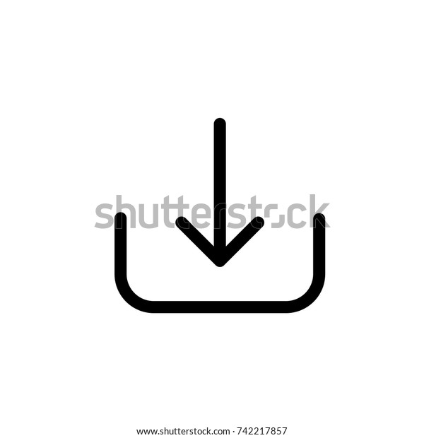 Download Symbol Download Icon Vektorgrafik Im Trendigen Flachen Stil Stock Vektorgrafik Lizenzfrei