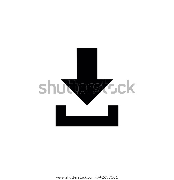 Download Symbol Download Icon Vektorgrafik Im Trendigen Flachen Stil Stock Vektorgrafik Lizenzfrei