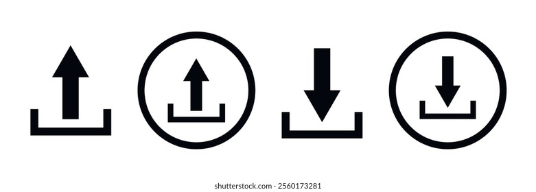 Download icon vector. download and upload icon. Download vector