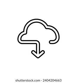 Download icon vector. Upload button illustration. Load symbol or logo.