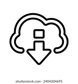 Download icon vector. Upload button illustration. Load symbol or logo.