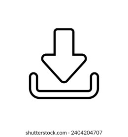 Download icon vector. Upload button illustration. Load symbol or logo.