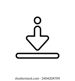 Download icon vector. Upload button illustration. Load symbol or logo.