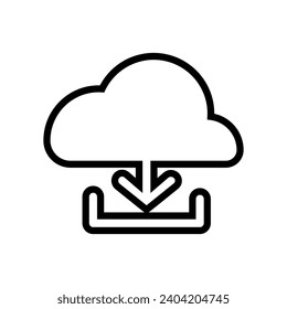 Download icon vector. Upload button illustration. Load symbol or logo.