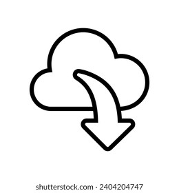 Download icon vector. Upload button illustration. Load symbol or logo.