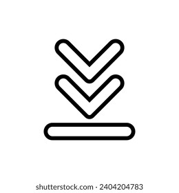 Download icon vector. Upload button illustration. Load symbol or logo.