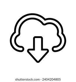 Download icon vector. Upload button illustration. Load symbol or logo.