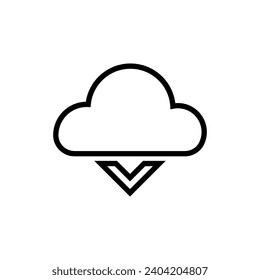 Download icon vector. Upload button illustration. Load symbol or logo.