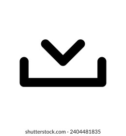 Download icon vector. Upload button illustration. Load symbol or logo.