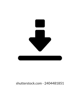 Download icon vector. Upload button illustration. Load symbol or logo.