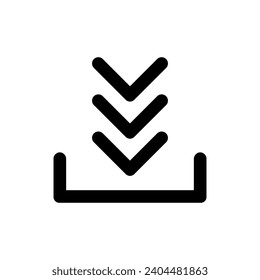 Download icon vector. Upload button illustration. Load symbol or logo.