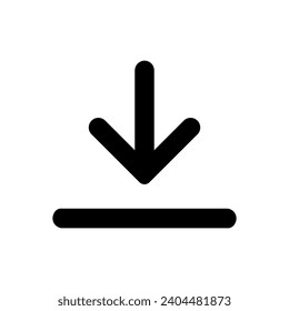Download icon vector. Upload button illustration. Load symbol or logo.