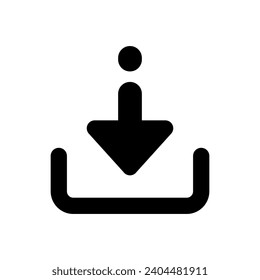 Download icon vector. Upload button illustration. Load symbol or logo.
