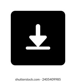 Download icon vector. Upload button illustration. Load symbol or logo.