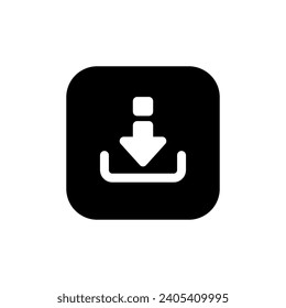 Download icon vector. Upload button illustration. Load symbol or logo.