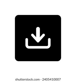 Download icon vector. Upload button illustration. Load symbol or logo.