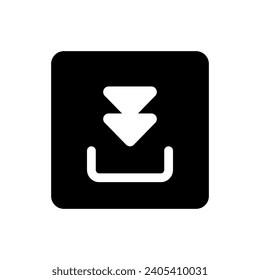Download icon vector. Upload button illustration. Load symbol or logo.