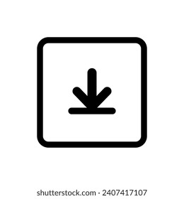 Download icon vector. Upload button illustration. Load symbol or logo.