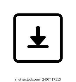 Download icon vector. Upload button illustration. Load symbol or logo.