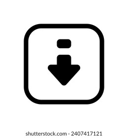 Download icon vector. Upload button illustration. Load symbol or logo.