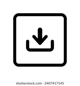 Download icon vector. Upload button illustration. Load symbol or logo.