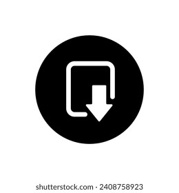 Download icon vector. Upload button illustration. Load symbol or logo.