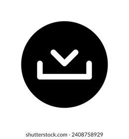 Download icon vector. Upload button illustration. Load symbol or logo.