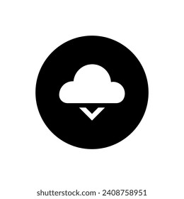 Download icon vector. Upload button illustration. Load symbol or logo.