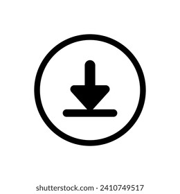 Download icon vector. Upload button illustration. Load symbol or logo.