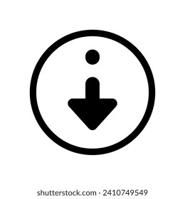 Download icon vector. Upload button illustration. Load symbol or logo.