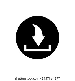 Download icon vector. Upload button illustration. Load symbol or logo.