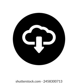Download icon vector. Upload button illustration. Load symbol or logo.
