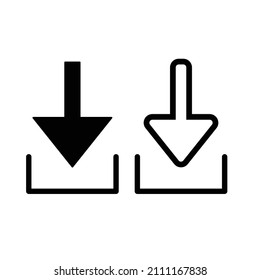 Download icon vector for web, computer and mobile app